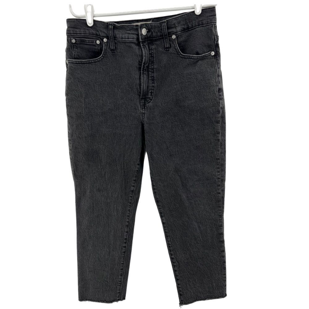 Madewell the perfect vintage Jean size 30 black cropped denim casual